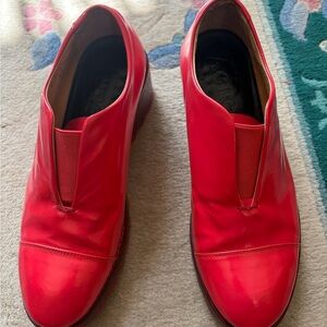 ACNE STUDIOS MEG LOAFERS RED PATENT LEATHER  SLIP ON SIZE 37/US 7